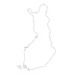 Kart over the Republikken Finland vektor image